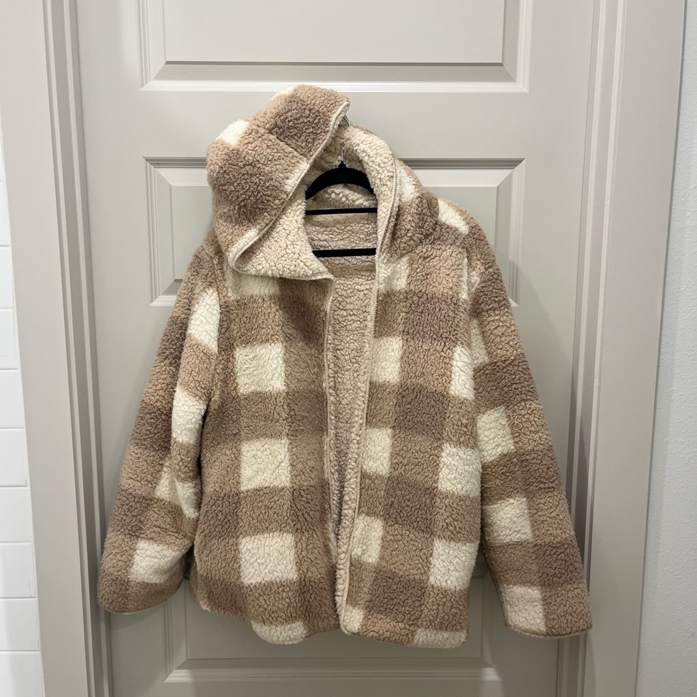Checkered Sherpa Jacket